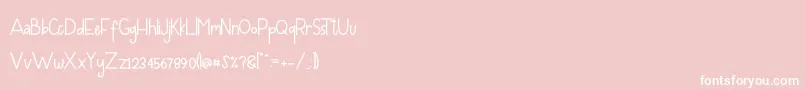 Bumblle Font – White Fonts on Pink Background