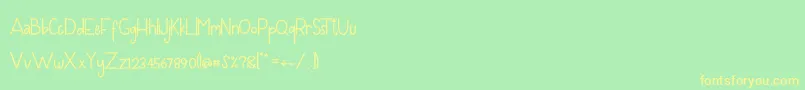 Bumblle Font – Yellow Fonts on Green Background