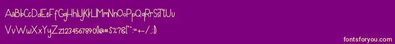 Bumblle Font – Yellow Fonts on Purple Background