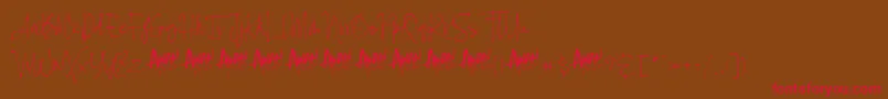 Bummill Demo Font – Red Fonts on Brown Background
