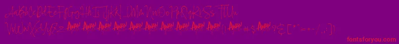 Bummill Demo Font – Red Fonts on Purple Background