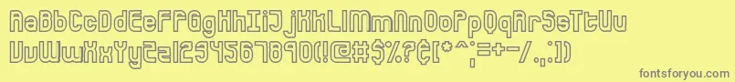 フォントbumped – 黄色の背景に灰色の文字