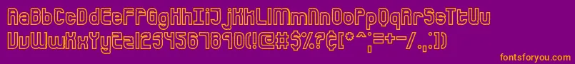 bumped Font – Orange Fonts on Purple Background