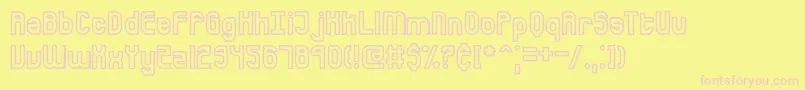 bumped Font – Pink Fonts on Yellow Background