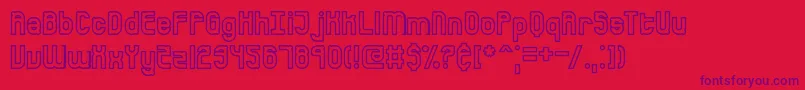 bumped Font – Purple Fonts on Red Background