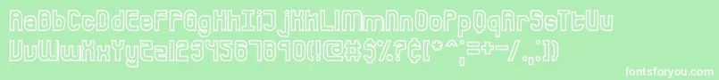 bumped Font – White Fonts on Green Background