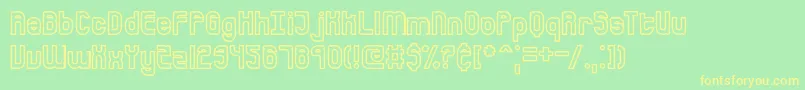 bumped Font – Yellow Fonts on Green Background