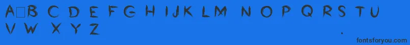 Подробнее о шрифте Bumrush Шрифт Bumrush – чёрные шрифты на синем фоне