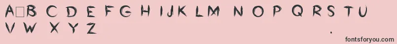 Bumrush-Schriftart – Schwarze Schriften auf rosa Hintergrund