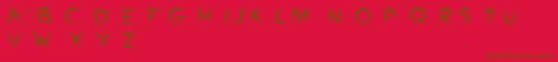 Weitere Informationen zur Bumrush-Schriftart Bumrush-Schriftart – Braune Schriften auf rotem Hintergrund
