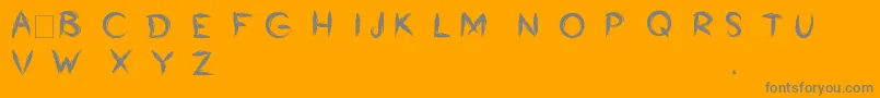 More about Bumrush Font Bumrush Font – Gray Fonts on Orange Background
