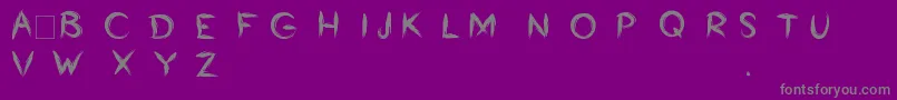 Bumrush Font – Gray Fonts on Purple Background