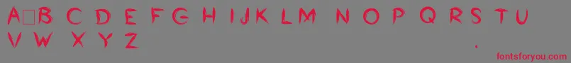 Bumrush Font – Red Fonts on Gray Background