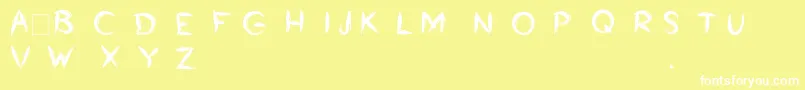 Bumrush Font – White Fonts on Yellow Background