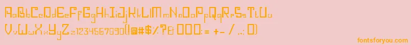 BunaInsana Regular Font – Orange Fonts on Pink Background