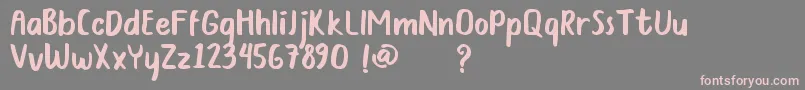 Bunbun DEMO Font – Pink Fonts on Gray Background