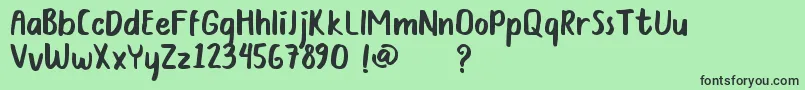 Bunbun DEMO Font – Black Fonts on Green Background