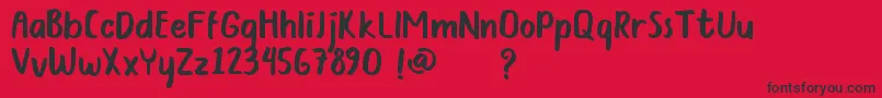 Bunbun DEMO Font – Black Fonts on Red Background