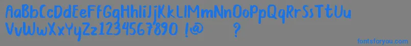 Więcej informacji o czcionce Bunbun DEMO Czcionka Bunbun DEMO – niebieskie czcionki na szarym tle
