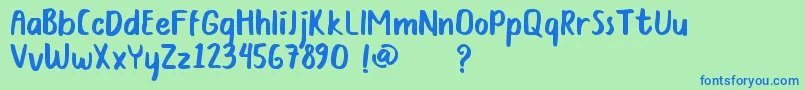 Bunbun DEMO Font – Blue Fonts on Green Background