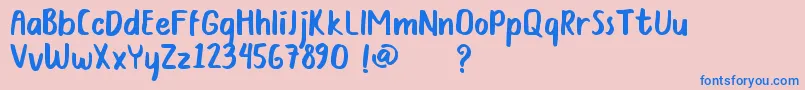 Bunbun DEMO Font – Blue Fonts on Pink Background