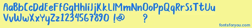 Bunbun DEMO Font – Blue Fonts on Yellow Background