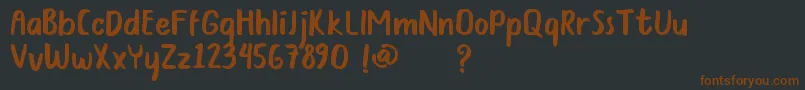 Bunbun DEMO Font – Brown Fonts on Black Background