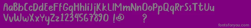 Bunbun DEMO-Schriftart – Graue Schriften auf violettem Hintergrund