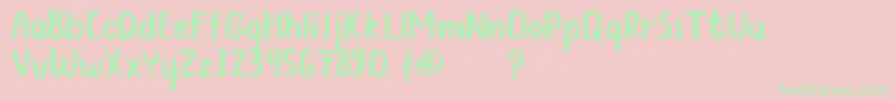 Bunbun DEMO Font – Green Fonts on Pink Background