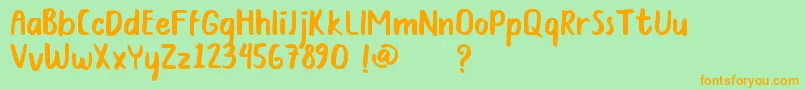Bunbun DEMO Font – Orange Fonts on Green Background