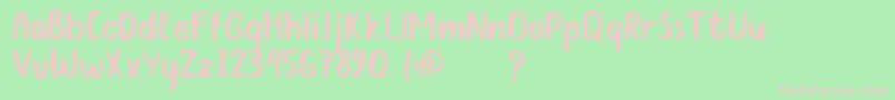 Bunbun DEMO Font – Pink Fonts on Green Background