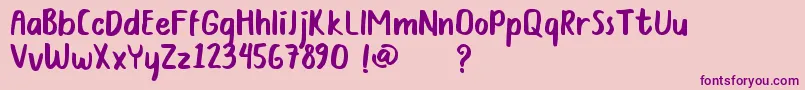 Bunbun DEMO Font – Purple Fonts on Pink Background