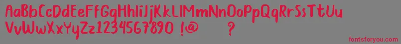 Bunbun DEMO-Schriftart – Rote Schriften auf grauem Hintergrund