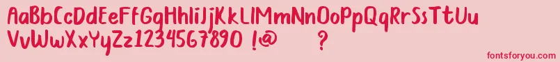 Bunbun DEMO Font – Red Fonts on Pink Background