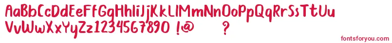 Bunbun DEMO Font – Red Fonts on White Background