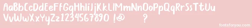 Bunbun DEMO Font – White Fonts on Pink Background