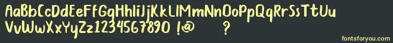 Bunbun DEMO Font – Yellow Fonts on Black Background