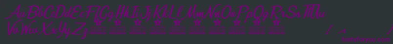 Bunch of Flowers Personal Use Font – Purple Fonts on Black Background