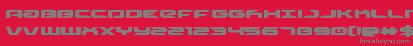 Drivebold Font – Gray Fonts on Red Background