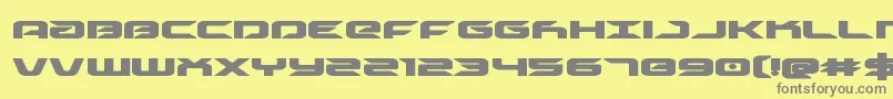 Drivebold Font – Gray Fonts on Yellow Background