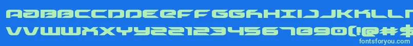 Drivebold Font – Green Fonts on Blue Background