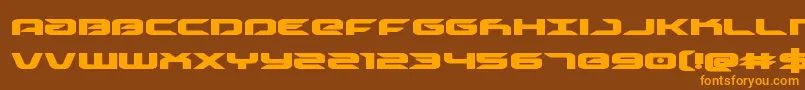 Czcionka Drivebold – pomarańczowe czcionki na brązowym tle