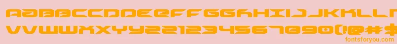 Drivebold-Schriftart – Orangefarbene Schriften auf rosa Hintergrund