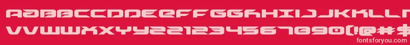 Drivebold Font – Pink Fonts on Red Background