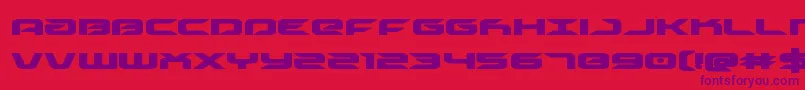 Police Drivebold – polices violettes sur fond rouge