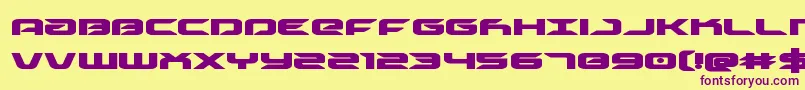 Drivebold Font – Purple Fonts on Yellow Background