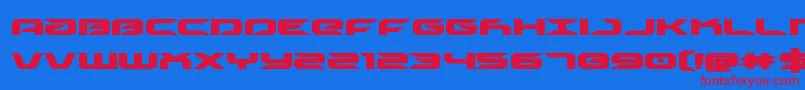 Drivebold Font – Red Fonts on Blue Background
