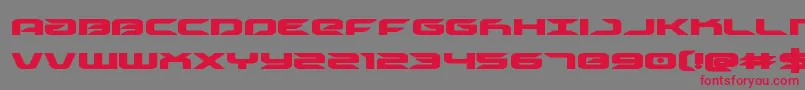 Drivebold-Schriftart – Rote Schriften auf grauem Hintergrund
