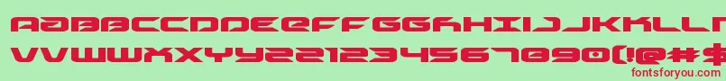 Fonte Drivebold – fontes vermelhas em um fundo verde