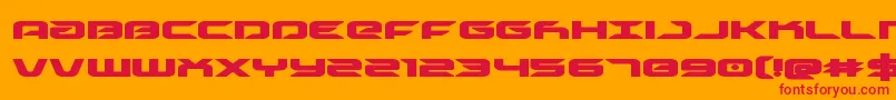 Drivebold Font – Red Fonts on Orange Background